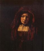 REMBRANDT Harmenszoon van Rijn Portrait of an Old Woman Germany oil painting artist